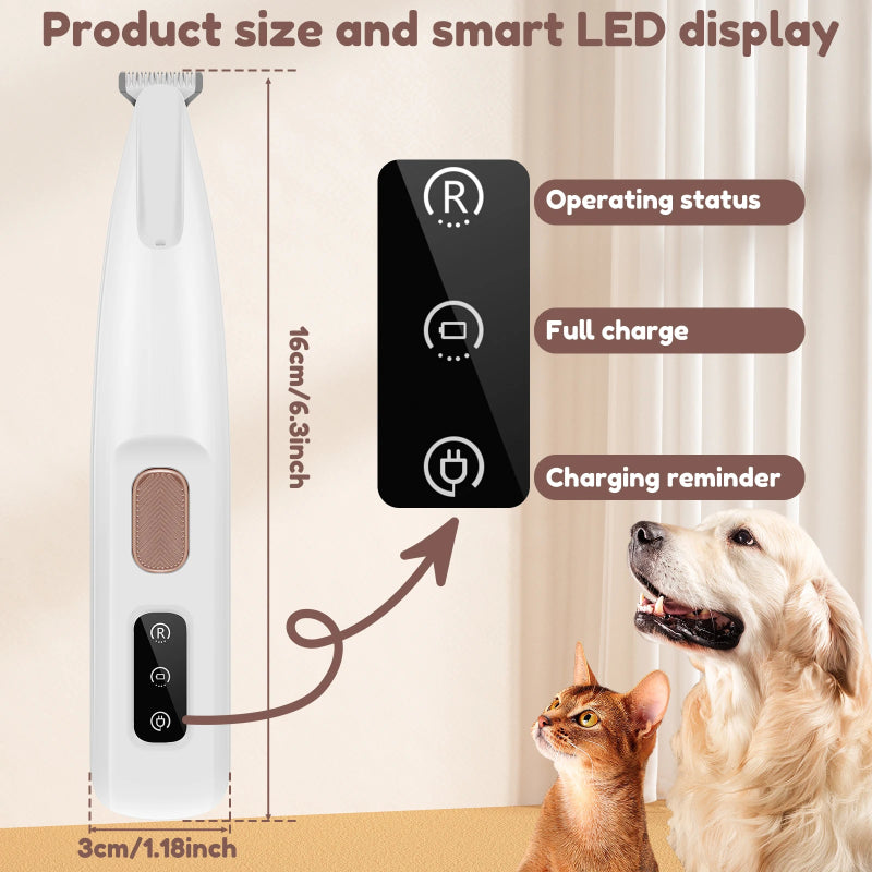 Pets Dog Trimmer With LED Light