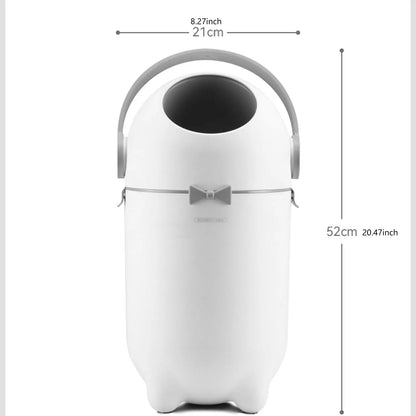15L Diaper Trash Can Wastebasket  Garbage Container Bin with Lid Portable for Study Room Home Bedroom Living Room Dorm Apartment