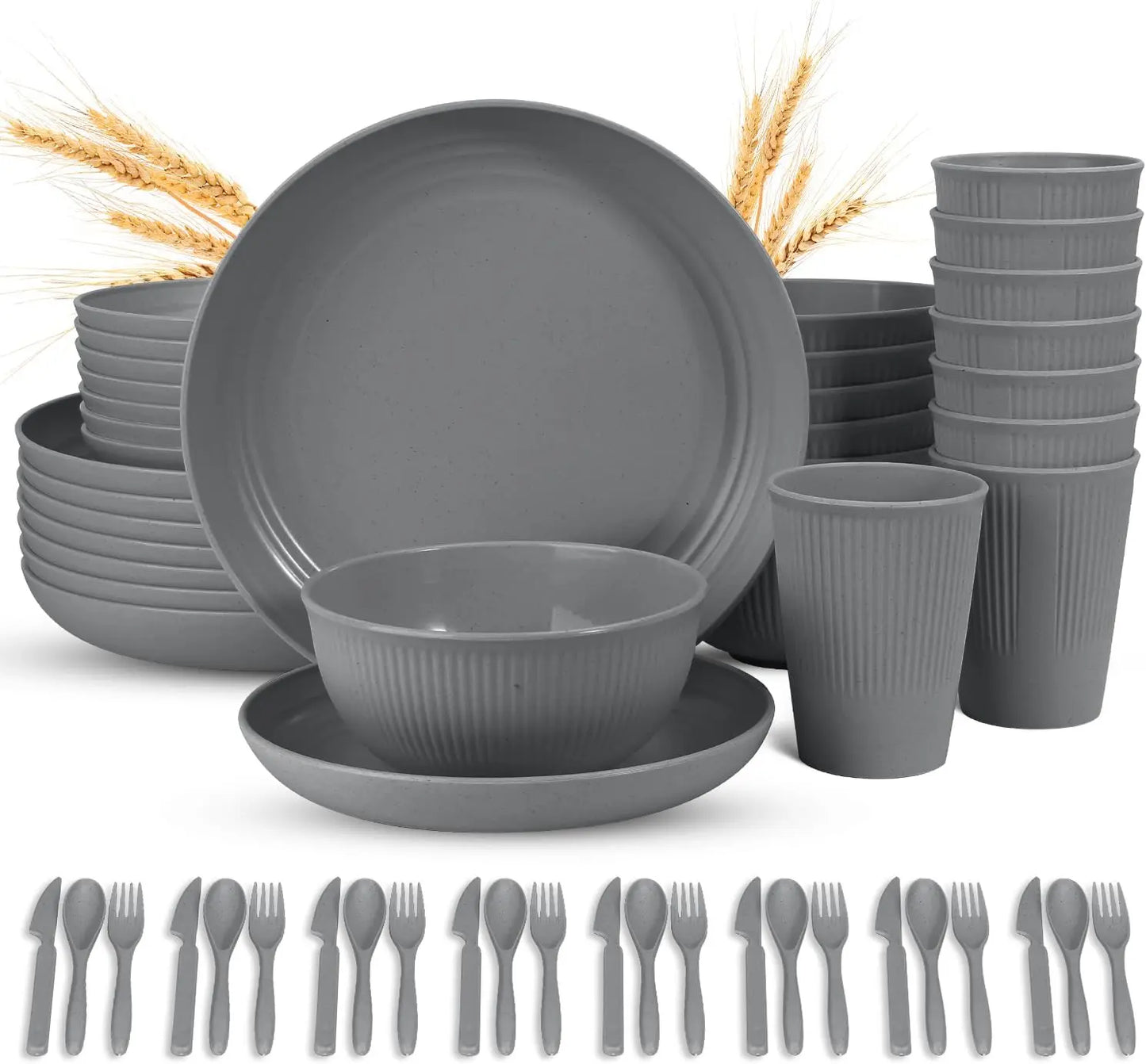 Wheat Straw Dinnerware Sets