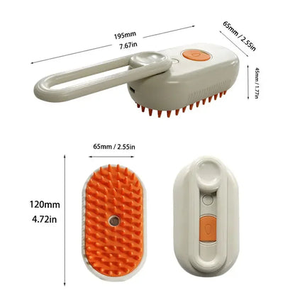 3-in-1 Pet Massage Steam Brush