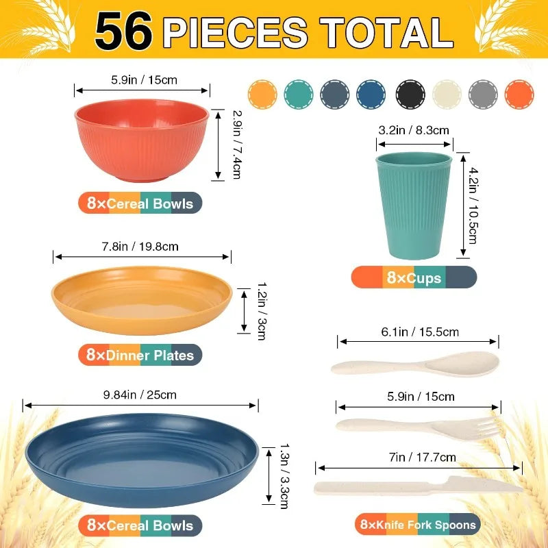 Wheat Straw Dinnerware Sets