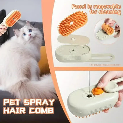 3-in-1 Pet Massage Steam Brush