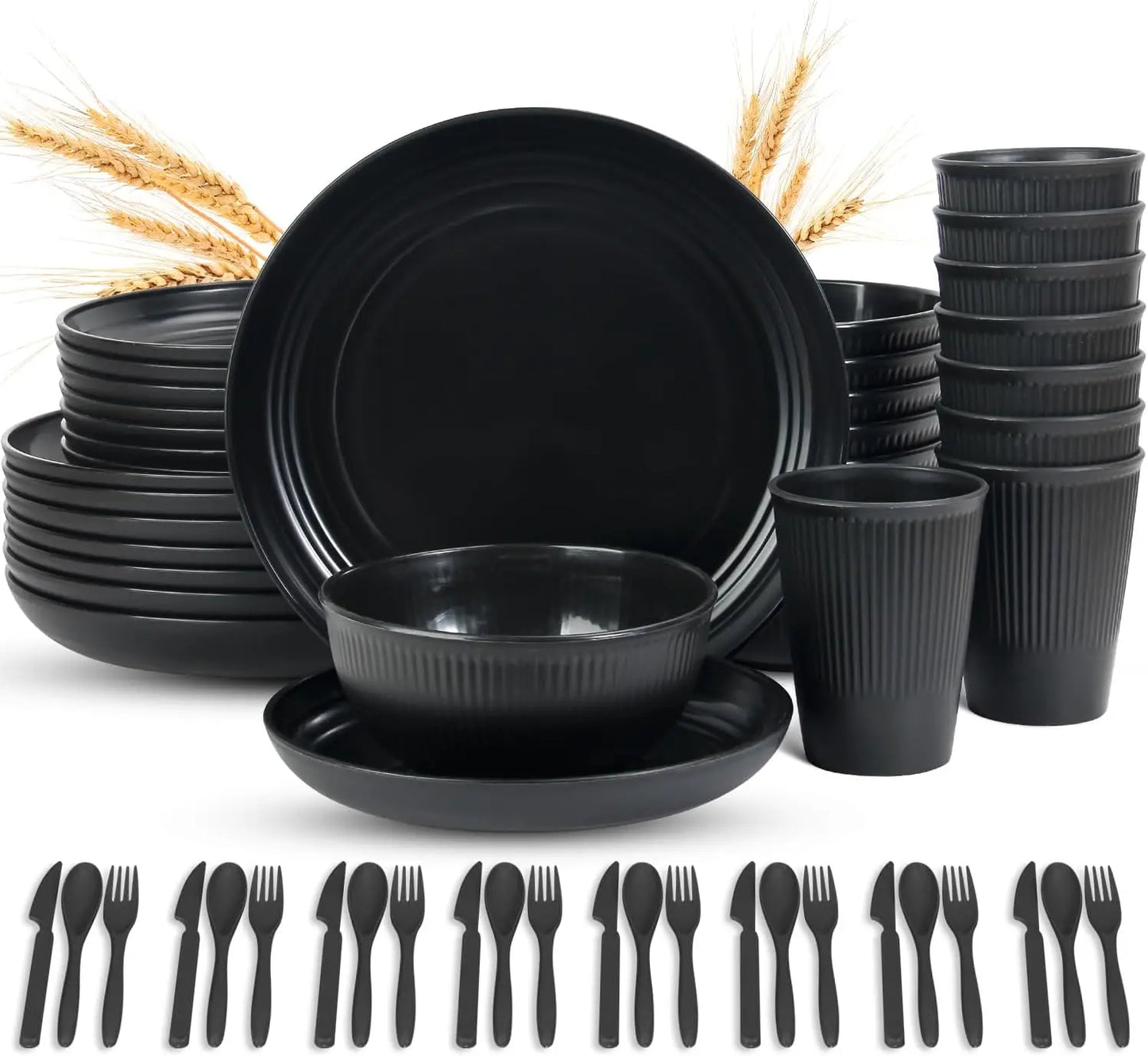 Wheat Straw Dinnerware Sets